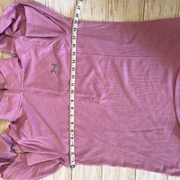 Preowned Pink 1/2 zip up Pullover Threadbornne long sleeve size large - Picture 7 of 7